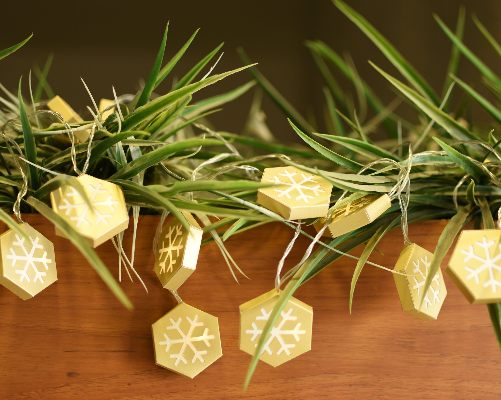 White and Gold Christmas Holiday Fairy Lights