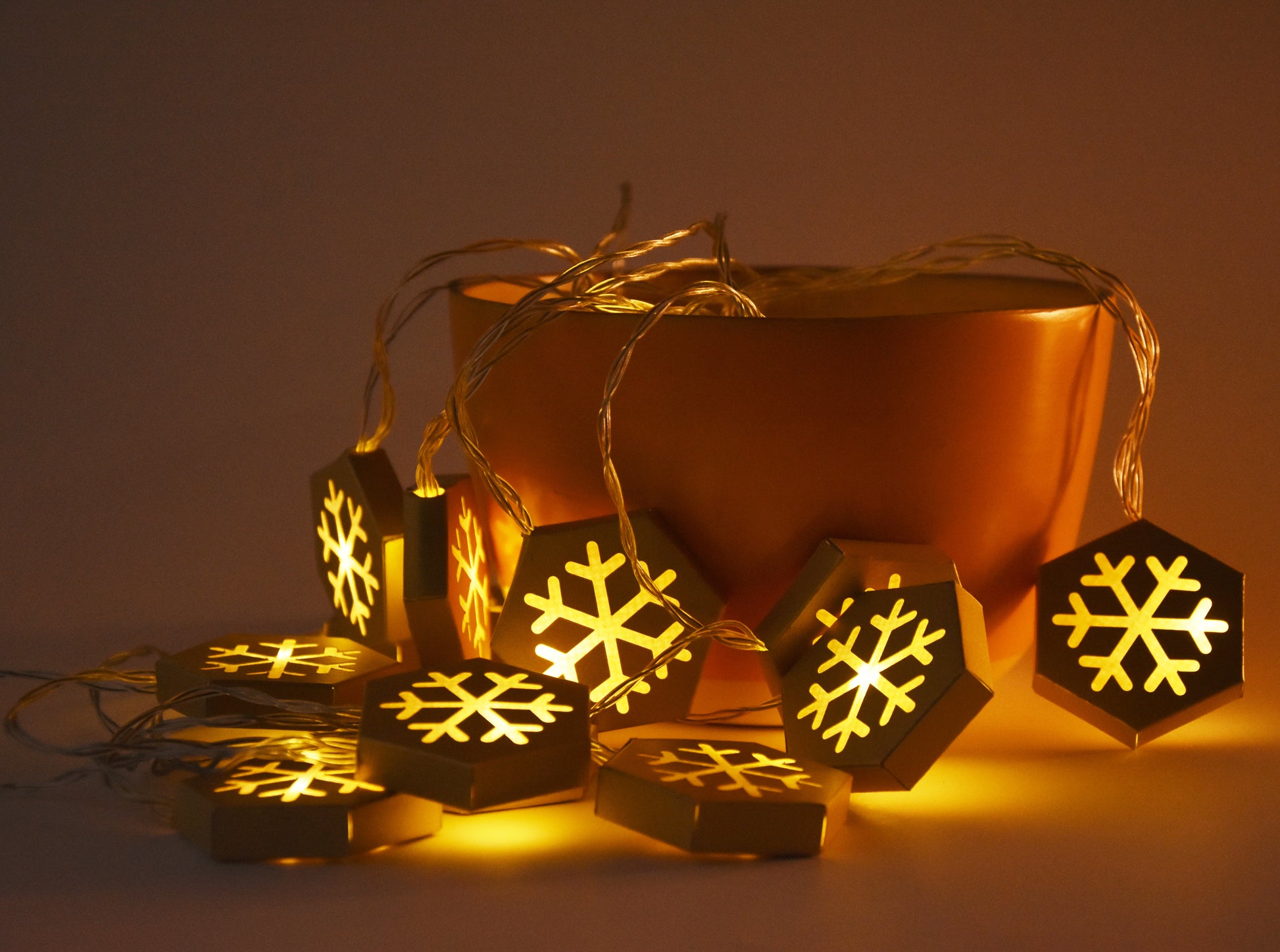 Snowflakes motif cute fairy lights