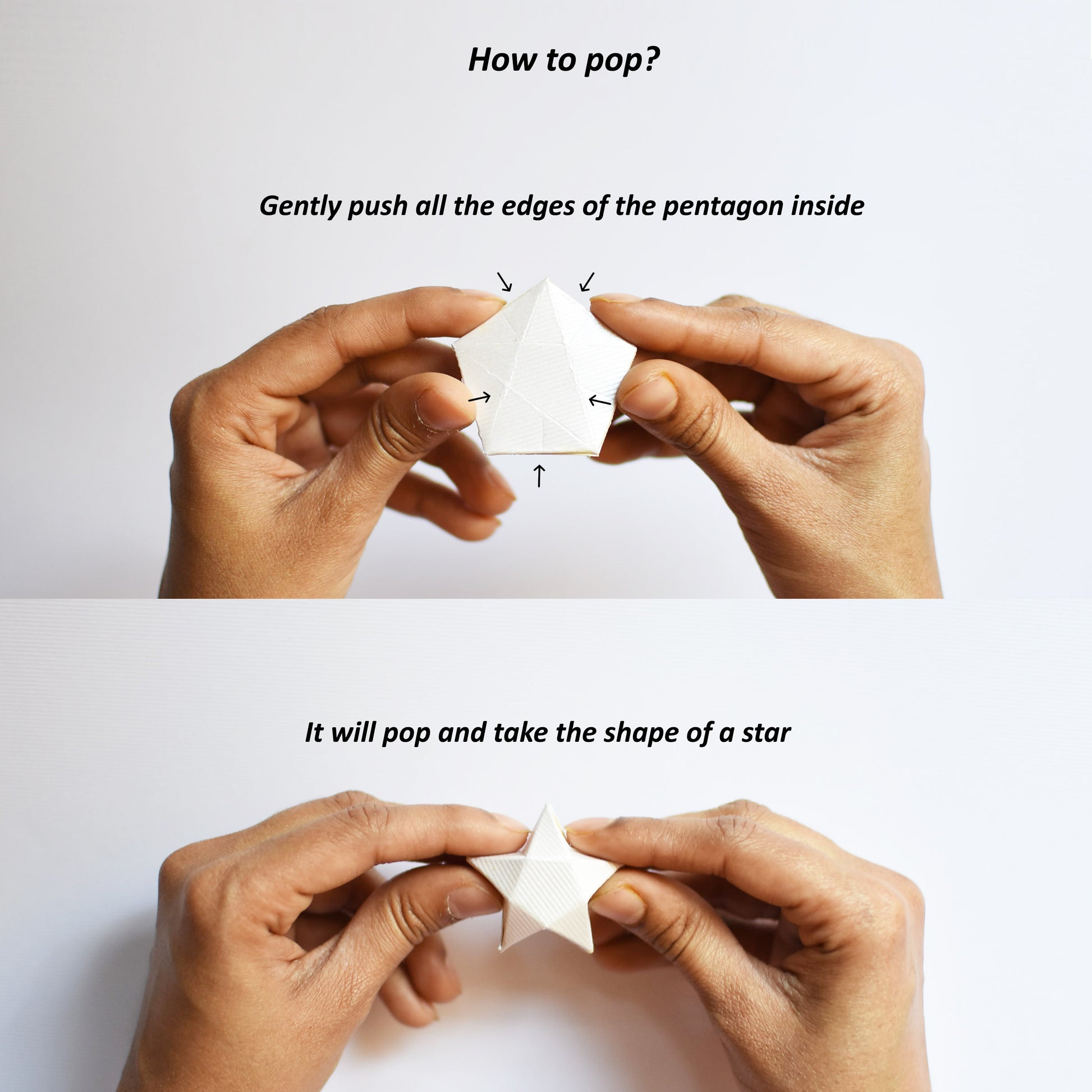 Origami Paper Pop stars cute LED fairy light series