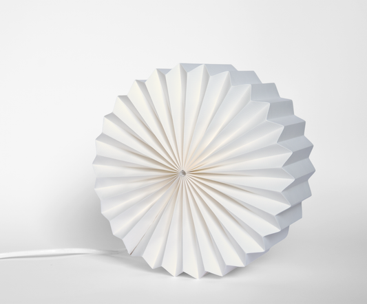 Pleated Origami table lampshade White
