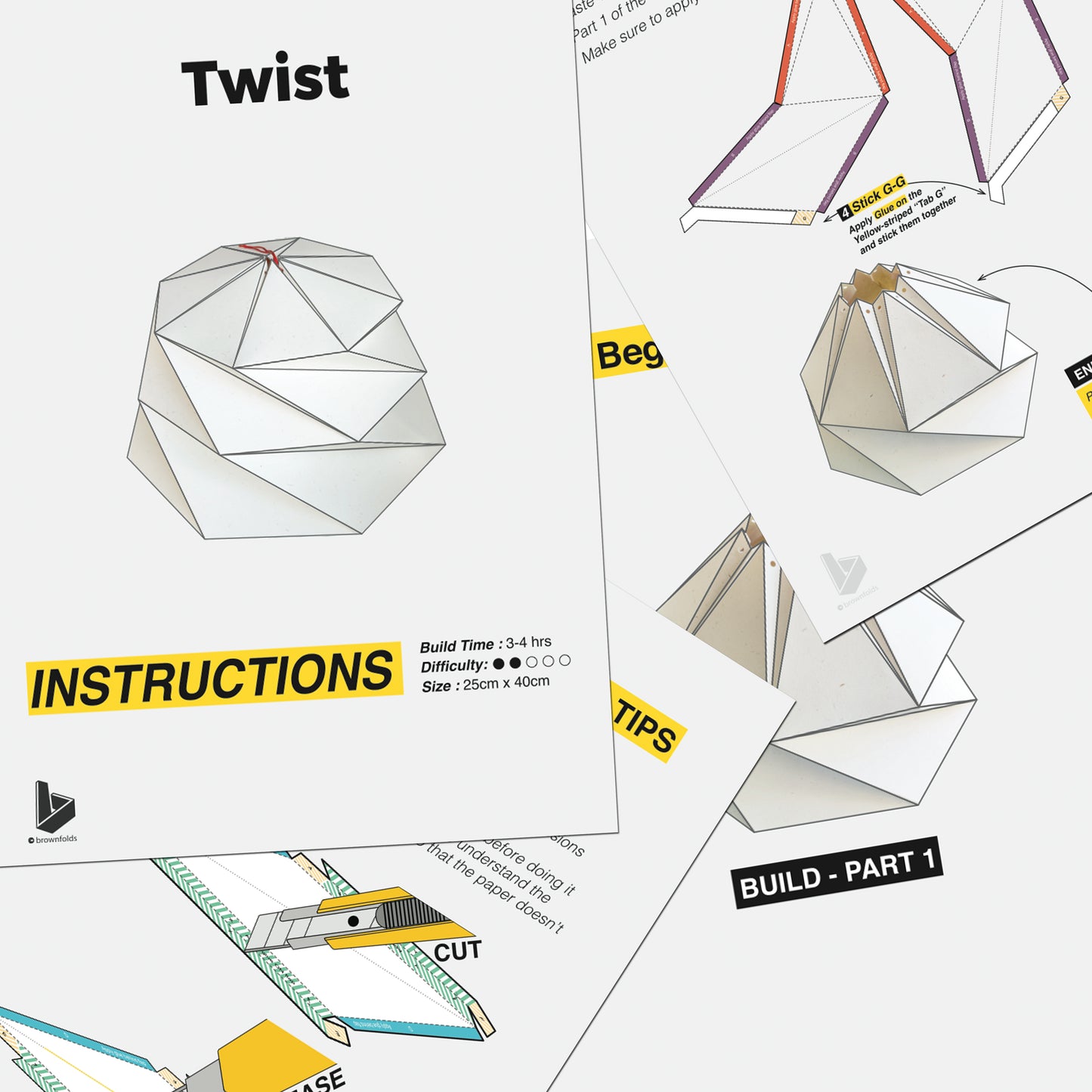 Twist - DIY Paper Lampshade | Instant PDF Download