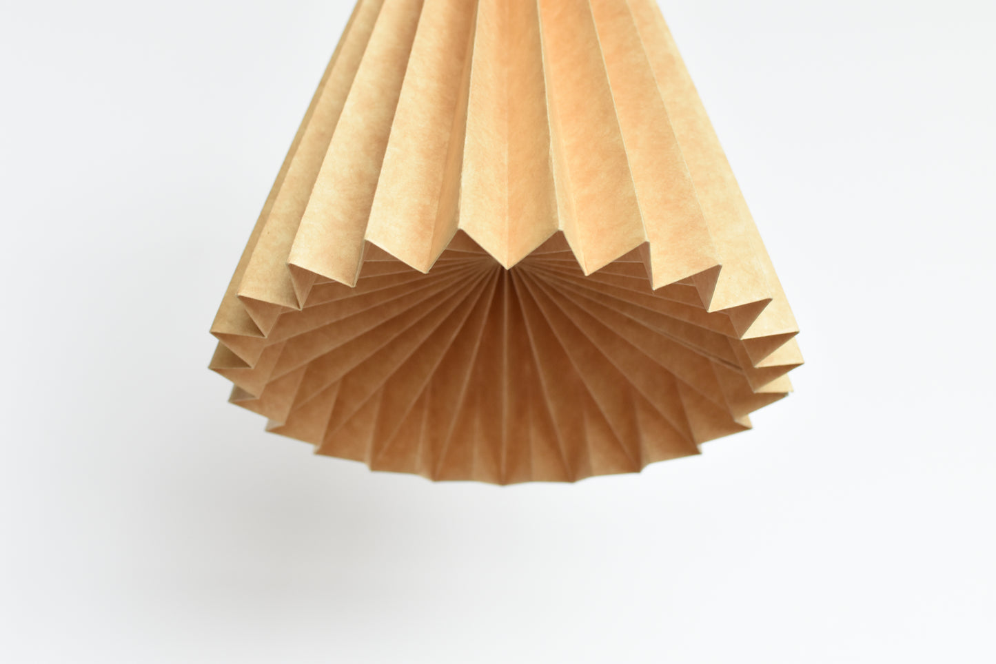 Origami Pleats Folding Brown Lamp