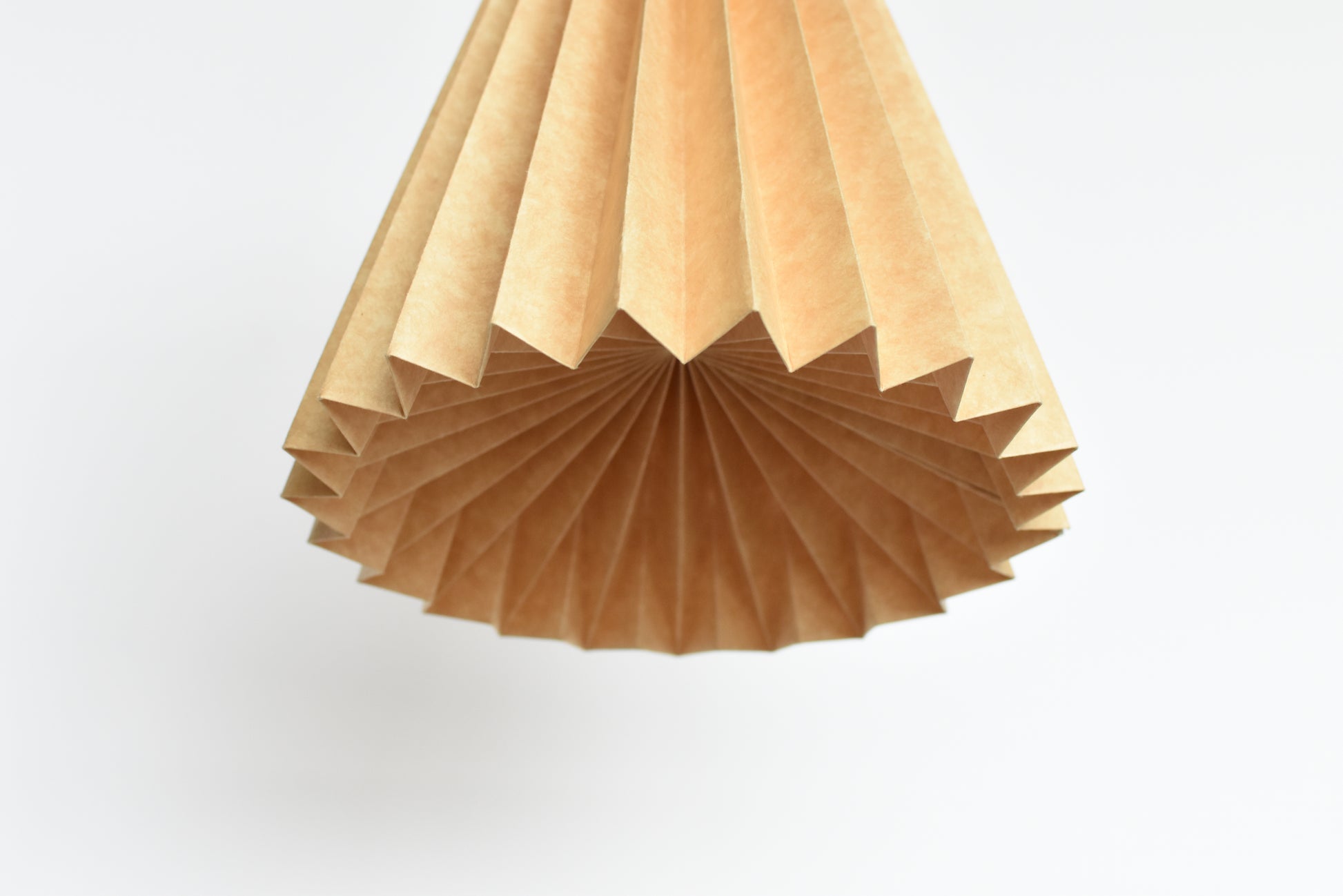 Origami Pleats Folding Brown Lamp