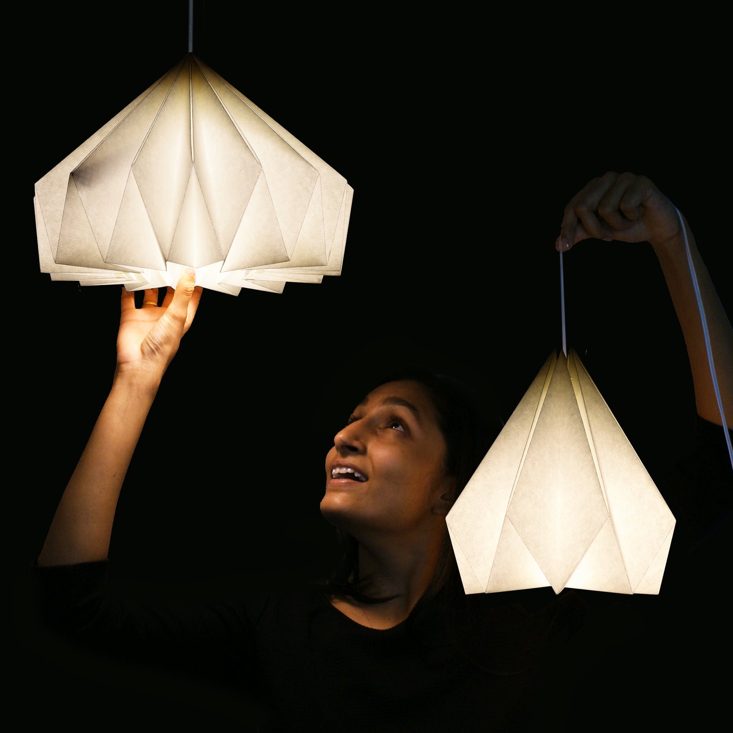 Pendant White Paper Origami Lamp Design Modular Lampshade
